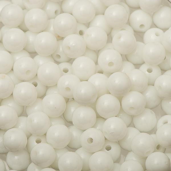 8mm Round Plastic Beads 1000/pk - White – i-Bead Inc.