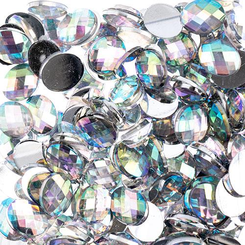 John Bead Acrylic Round Flat Back Rhinestones 12mm (ss50) Crystal