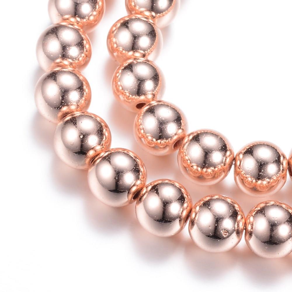 Rose gold store hematite beads