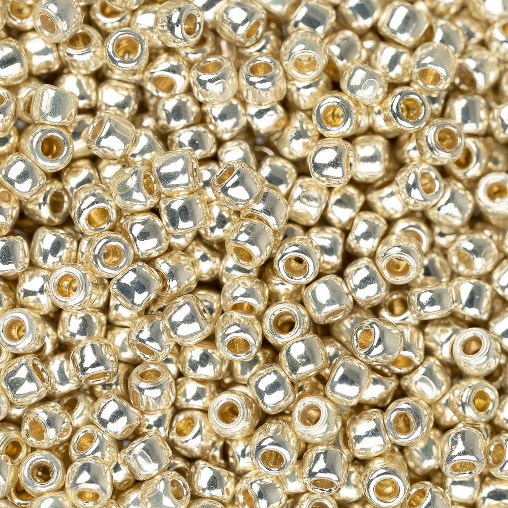 Toho Permafinish Galvanized Starlight Seed Beads. Toho 6/0 or 8/0 Seed  Beads. Toho PF557 Perma Finish Shiny Gold Seed Beads. 