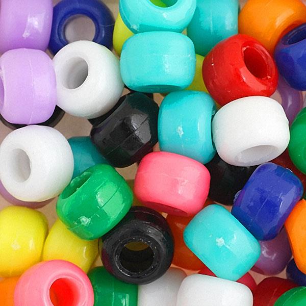 Round Plastic Beads (100pk)