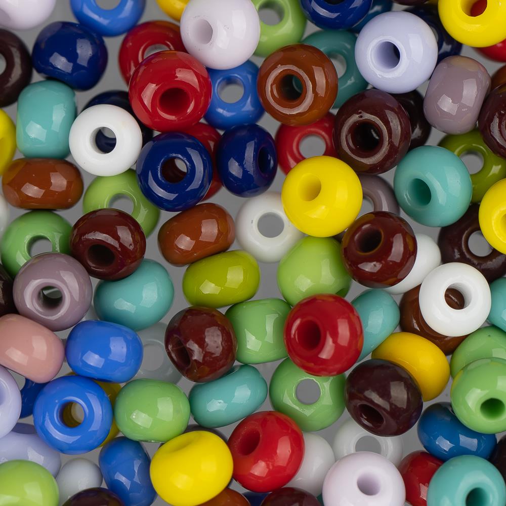 Preciosa 6/0 Opaque Multi Color Mix Czech Glass Seed Beads