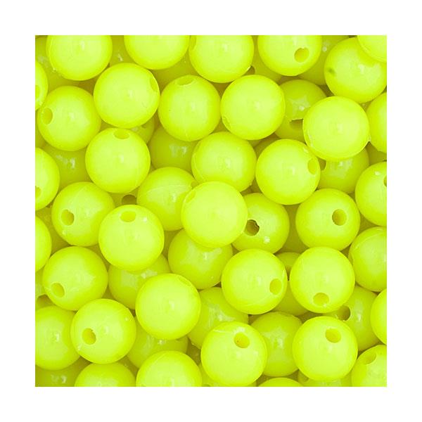 6mm Round Plastic Beads 1000/pk - Fluorescent Green – i-Bead Inc.