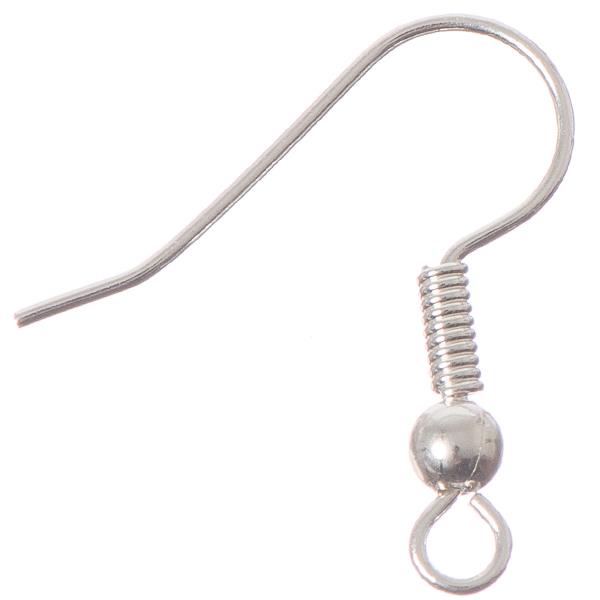Silver Fish Hook Earrings 10/pk – i-Bead Inc.