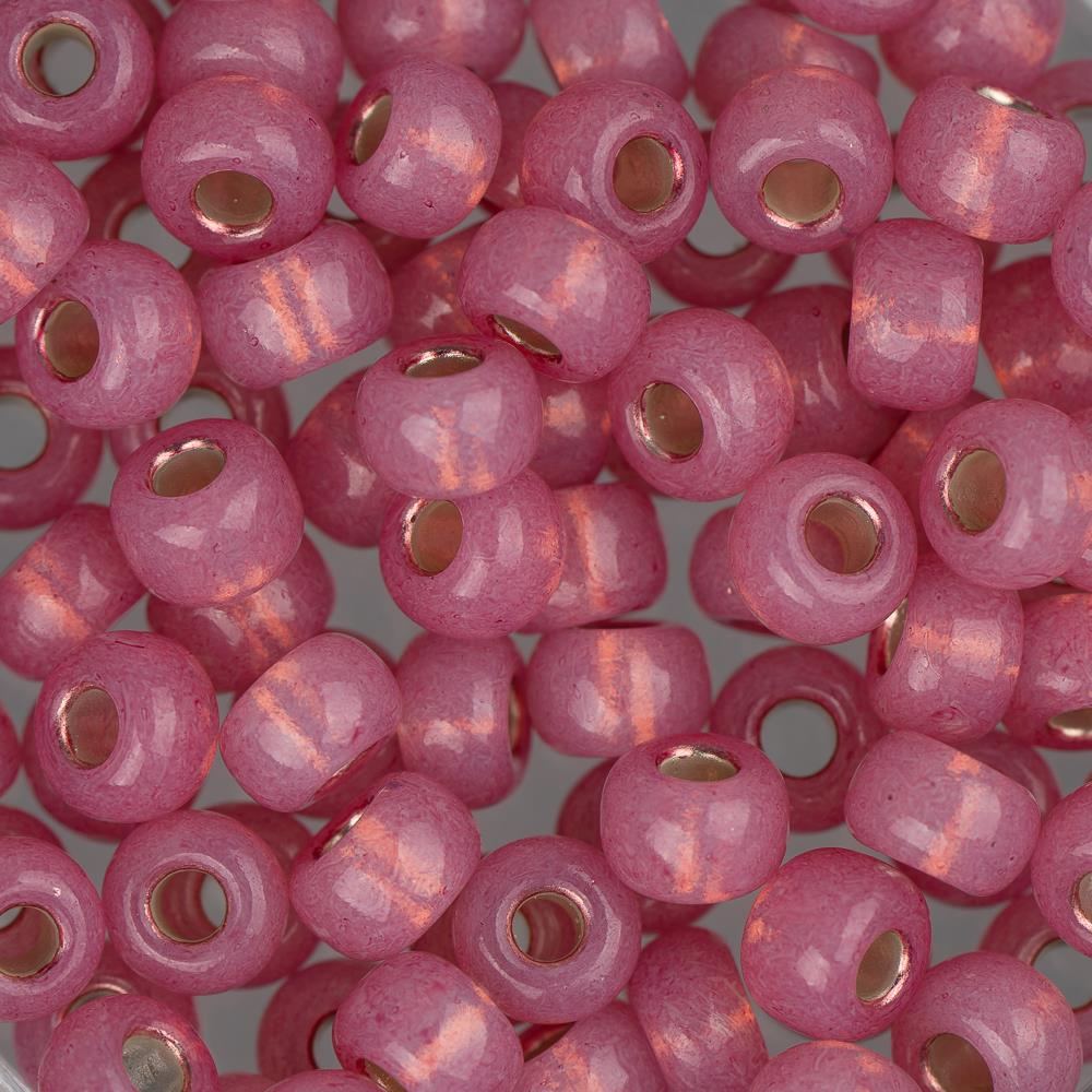 Delica Beads, Silver Lined Light Pink Alabaster (Opal) Dyed