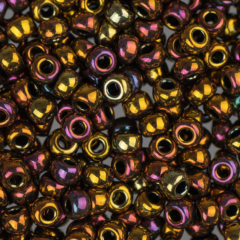 8/0 Miyuki Seed Beads #0462 Metallic Lt Bronze Iris AB – i-Bead Inc.