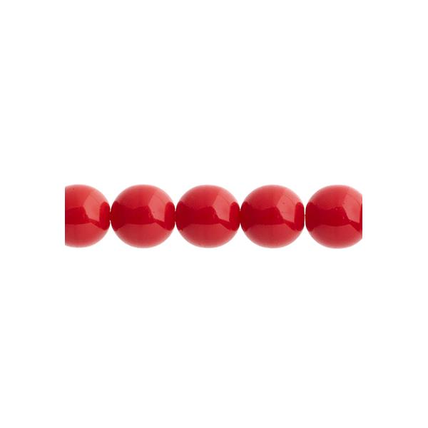 6mm Transparent red czech glass round beads, druk pressed spacers