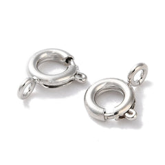 6mm Nickel Spring Ring Clasp 10/pk