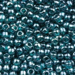 11/0 Toho Seed Beads #108BD Transparent Lustered Teal 250g Bag