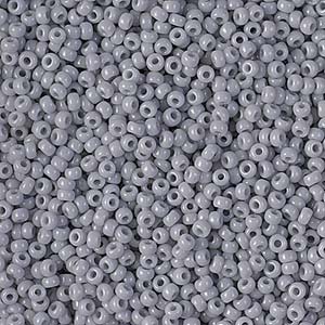 11/0 Miyuki Seed Beads #0498 Opaque Cement Grey 22g