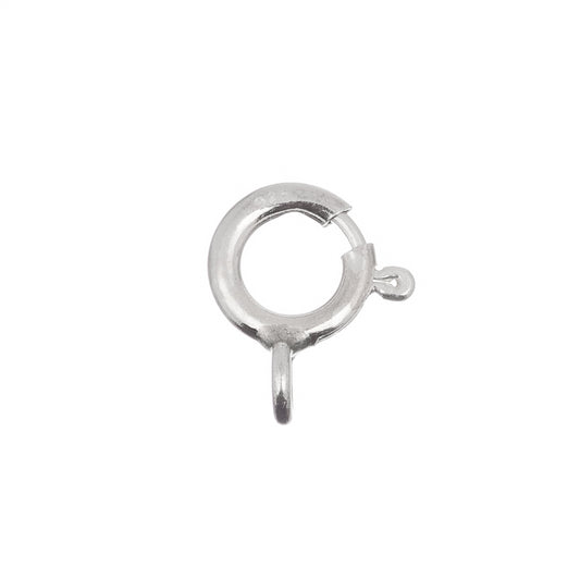 Sterling Silver Clasp, 6mm Spring Ring 1/pk