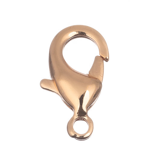 15mm Rose Gold Lobster Clasp 10/pk