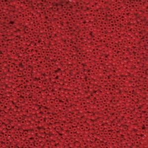 15/0 Miyuki Seed Beads #1684 Opaque Red 8.2g