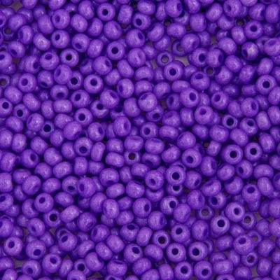 8/0 Czech Seed Beads #16128V Opaque Violet 22g