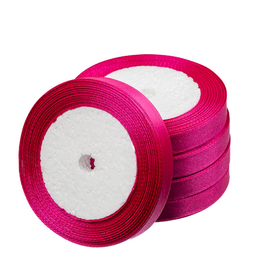 1/2" Satin Ribbon Fuchsia 25yd