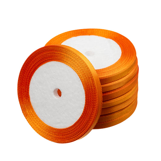 1/4" Satin Ribbon Orange 25yd