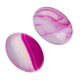 Gemstone Cabs, Oval 13x18mm Agate Hot Pink (Natural/Dyed) 2/pk