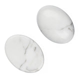 Gemstone Cabs, Oval 13x18mm Howlite (Natural) 2/pk