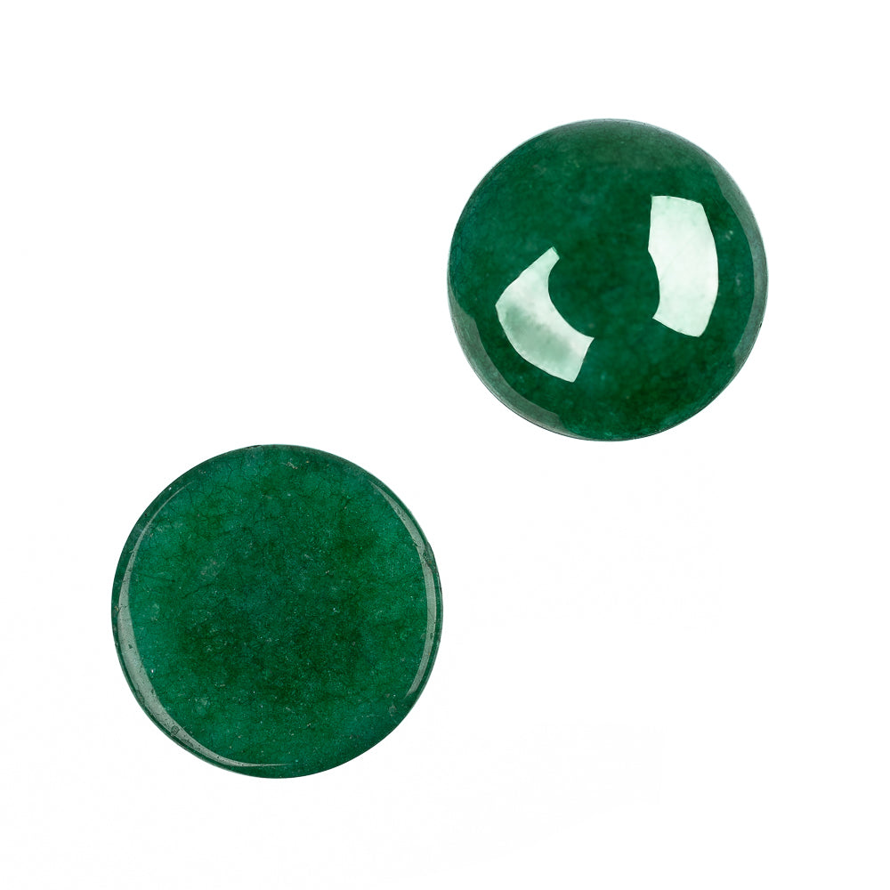 12mm Jade Sea Green (Natural/Dyed) Cabochons 2/pk – i-Bead Inc.