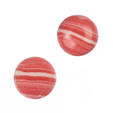 Gemstone Cabs, Round 12mm Rhodochrosite (Synthetic/Dyed) 2/pk