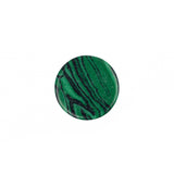 Gemstone Cabs, Round 12mm Malachite (Synthetic/Dyed) 2/pk