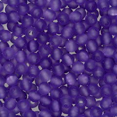 5mm Round Frosted Amethyst Fishing Beads Approx 1000/pk