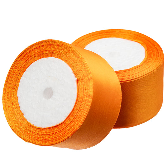 2" Satin Ribbon Orange 25yd