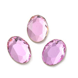 Rhinestone Cabochons, Oval 14x10mm Light Rose 4/pk