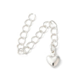 Chain Extenders 2" Silver w/ Heart Charm 5/pk