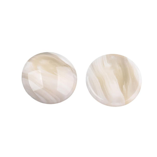 Resin Cabochons, Round 12mm Gem Cream 10/pk