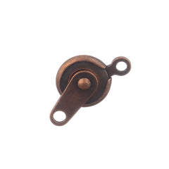 *7.5mm Antique Copper Button Clasp 5/pk