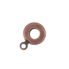 *7.5mm Antique Copper Button Clasp 5/pk