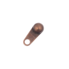 *7.5mm Antique Copper Button Clasp 5/pk