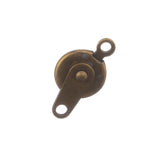 *7.5mm Antique Brass Button Clasp 5/pk