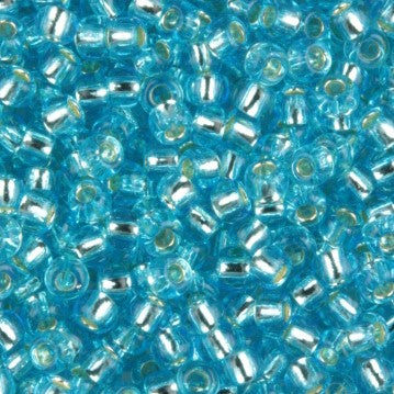 15/0 Toho Seed Beads #23 Silver Lined Aquamarine 8-9g Vial