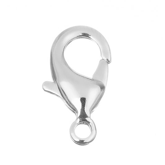 15mm Silver Lobster Clasp 10/pk