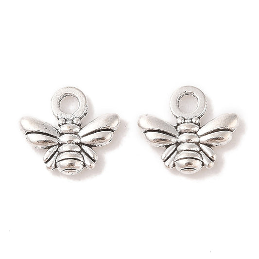 1/2" Bee Metal Charm 5/pk