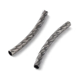 Tube 25mm Curved, Gunmetal Metal Beads 40/pk