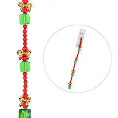 Crystal Lane Holiday Green Present Stack 7" Strand