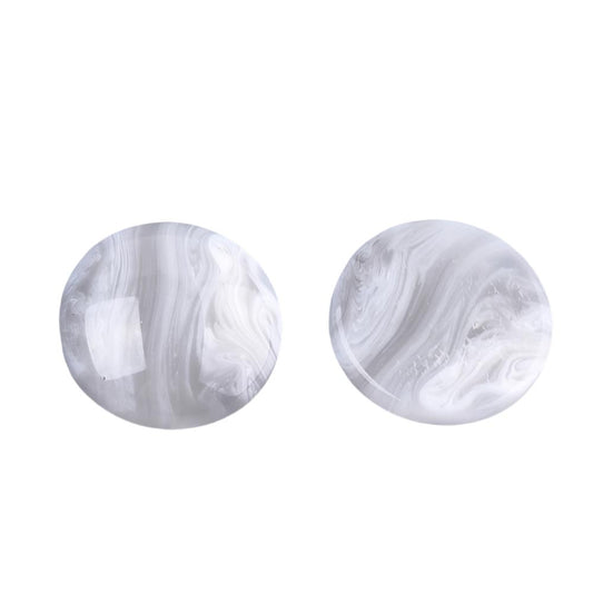 Resin Cabochons, Round 12mm Gem Grey 10/pk