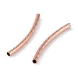 Tube 25mm Curved, Rose Gold Metal Beads 40/pk