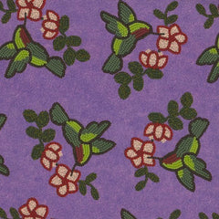 Real Beads Hummingbird Purple 100% Cotton - Price Per Half Yard