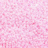 8/0 Czech Seed Beads #37175V Pink Ceylon 22g