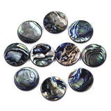 Shell Cabochons, Natural Abalone Round 20mm 2/pk