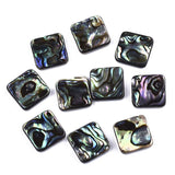 Shell Cabochons, Natural Abalone Square 12mm 2/pk