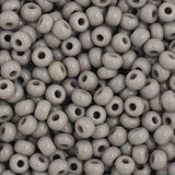 8/0 Czech Seed Beads #43020V Opaque Grey 22g