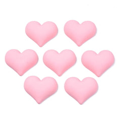 *Resin Cabochons, Heart 27mm Pastel Pink 10/pk