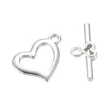 Toggle Clasp Nickel Side Heart 10/pk