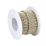 Metal 2mm Gold Pearl & Rhinestone Banding 10yd/pk