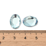 Rhinestone Cabochons, Oval 14x10mm Light Azure 4/pk